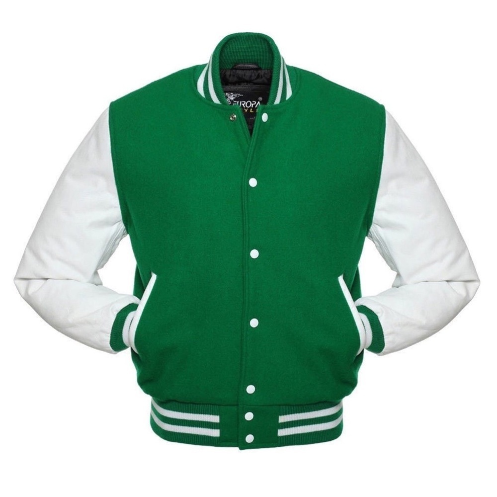 Green and White Varsity Jacket